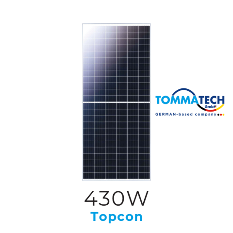 TOMMATECH A SINIFI 430W TOPCON BIFACIAL GÜNEŞ PANELİ