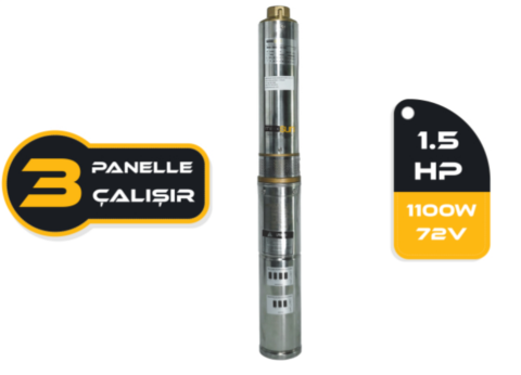 DC Pompa 1.5Hp / 1100W / 72V