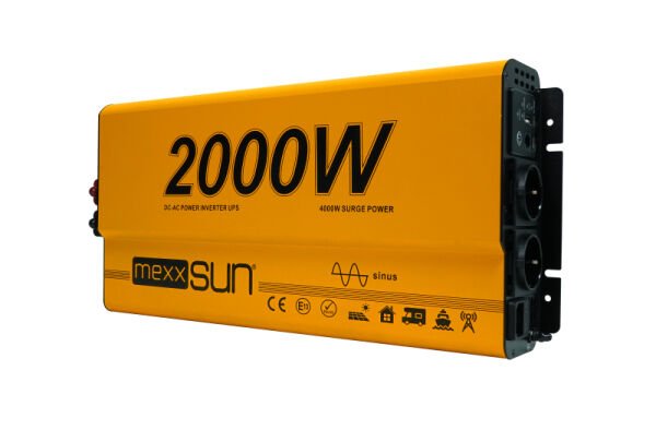 Mexxsun Tam Sinüs UPS Inverter (Remote Ekran) 12V 2000W